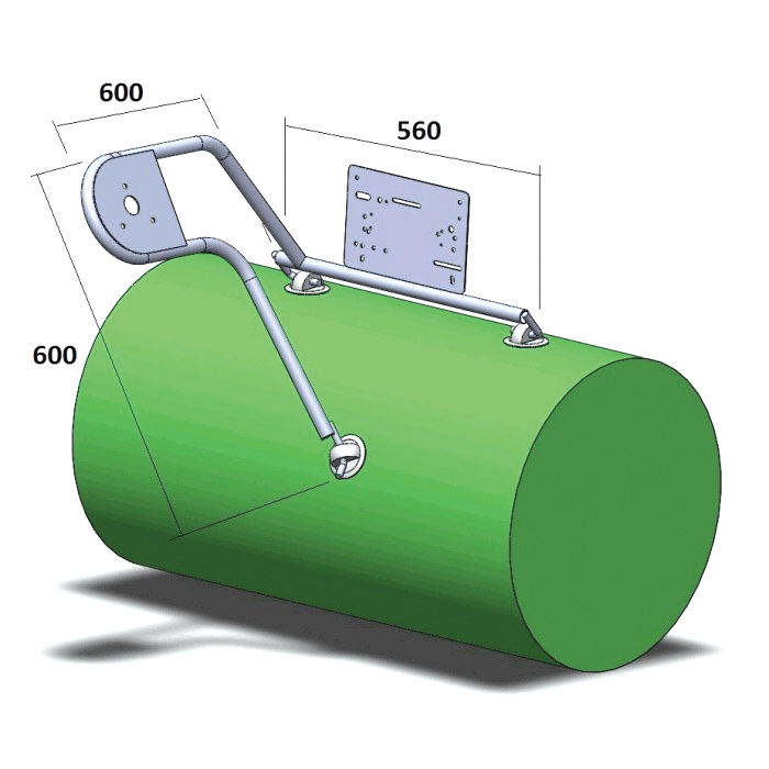 Стойка рулевая с креплением на баллон надувной лодки 25мм в Новокузнецке