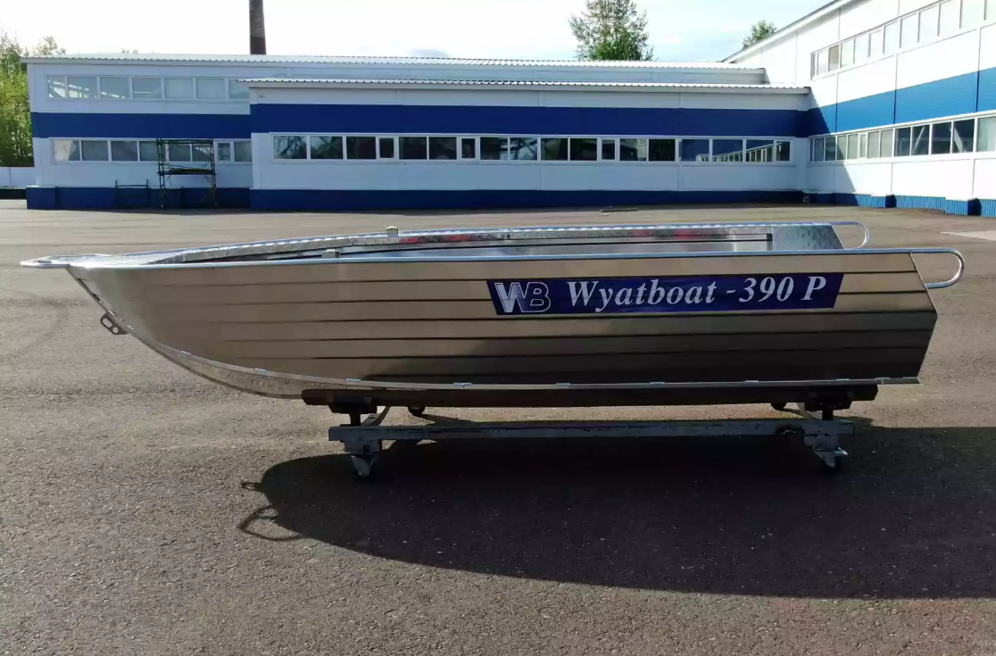 Алюминиевая лодка Wyatboat-390РМ увеличенный борт в Новокузнецке