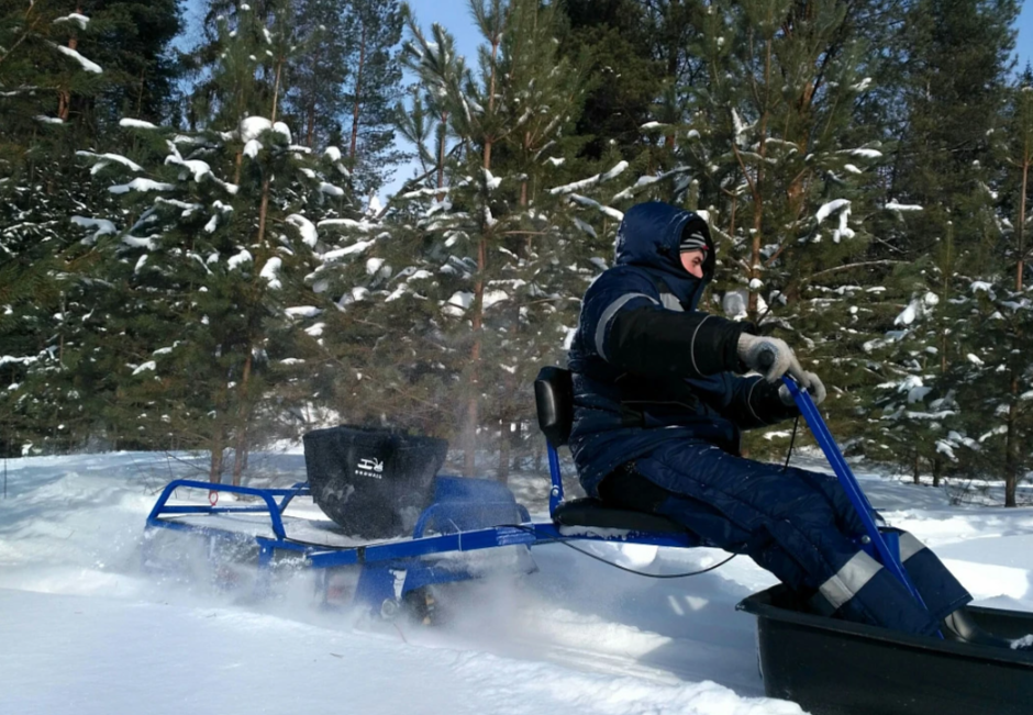 Мотобуксировщик толкач Альбатрос-XL8 с модулем. С фарой, склизы в Новокузнецке