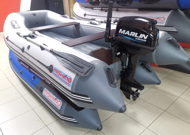 КОМПЛЕКТ ЛОДКА MISHIMO LITE 350 + МОТОР 9,8 Л.С. в Новокузнецке