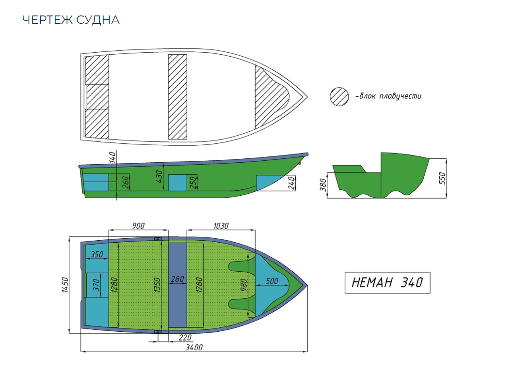 Стеклопластиковая лодка Neman-340 (тримаран) в Новокузнецке