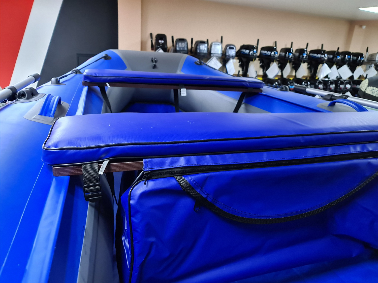 КОМПЛЕКТ МЯГКИХ НАКЛАДОК С СУМКОЙ ДЛЯ ЛОДОК 110Х20 СИНИЙ в Новокузнецке