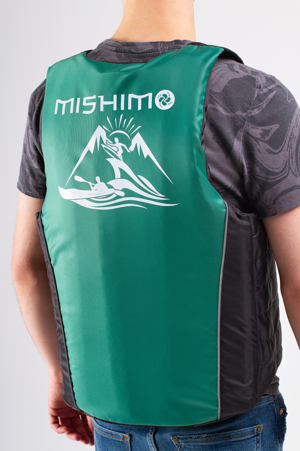 Жилет спасательный MISHIMO PRO Премиум качества Черно-зеленый в Новокузнецке