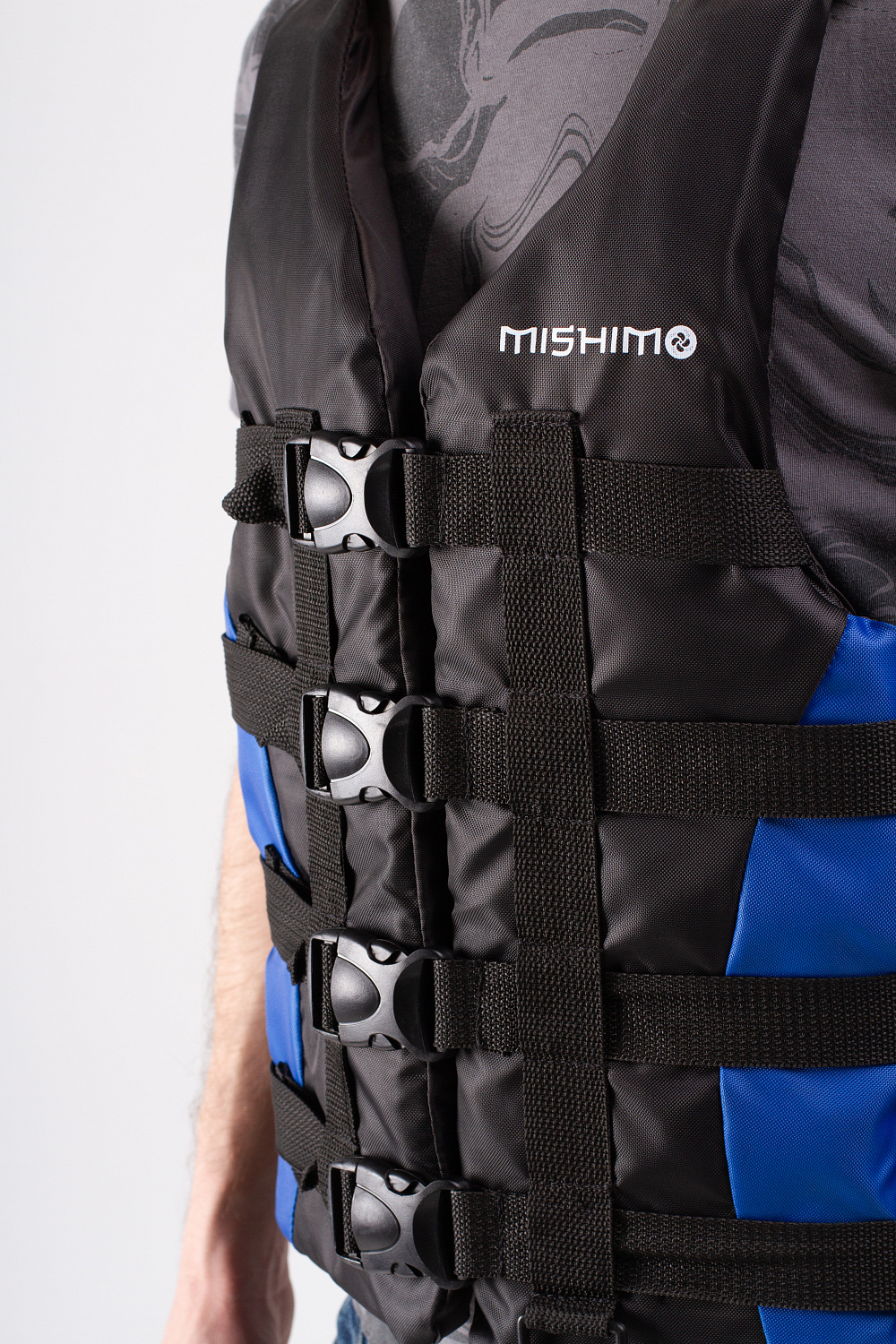 Жилет спасательный MISHIMO PRO Премиум качества Черно-синий в Новокузнецке